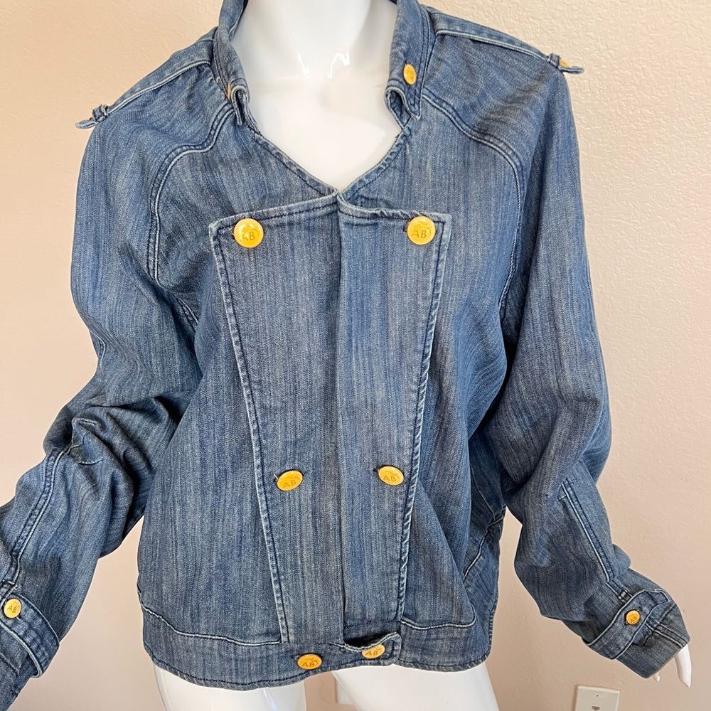 Vintage Apple Bottoms Denim Jacket with Yellow Signature Buttons - Picture 2 of 15